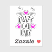 Crazy Cat Lady Sticker (Vel)