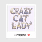 Crazy Cat Lady Sticker (Vel)