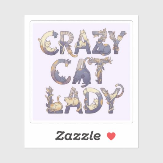 Crazy Cat Lady Sticker (Vel)