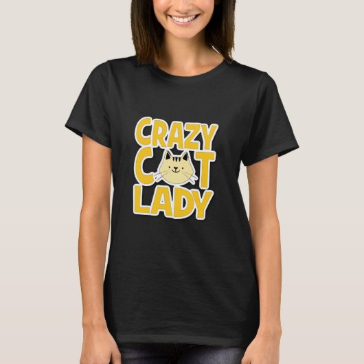 Crazy Cat Lady T-shirt (Voorkant)