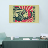 Crazy Cat Lady voor Kamala 2024 Spandoek (Beurs)