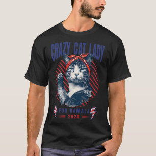 Crazy Cat Lady voor Kamala Kinderloze Cat Lady Kam T-shirt
