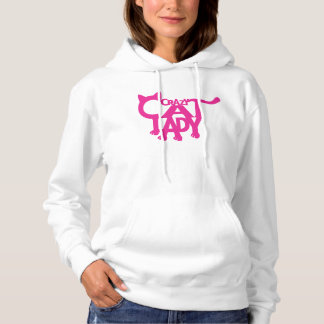 Crazy Cat Lady White et Hot Pink Sweat - shirt à c