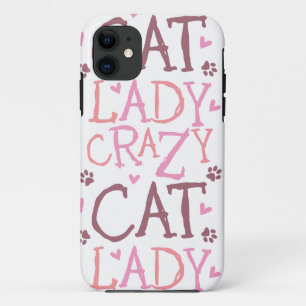 Crazy Cat Lady (wit) iPhone 5 Hoesje-Mate Hoesje