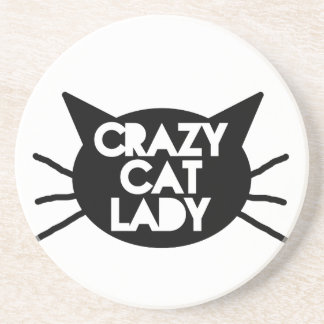 Crazy Cat Lady Zandsteen Onderzetter