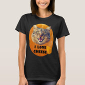 Crazy Cat Love Cheese T-shirt (Voorkant)