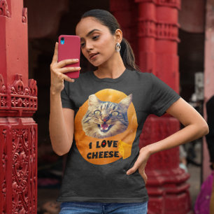 Crazy Cat Love Cheese T-shirt