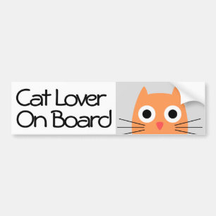 Crazy Cat Lover aan boord Bumpersticker