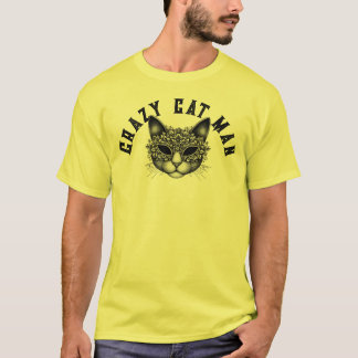 Crazy cat man t-shirt