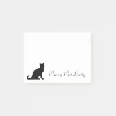 Crazy cat Post-it® notes | zwarte kitten (Voorkant)