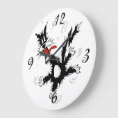 Crazy Cat Wall Horloge (Angle)