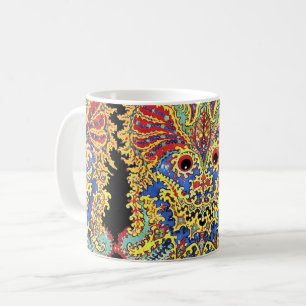 Crazy Cats Eyes Louis Wain Pattern Koffiemok