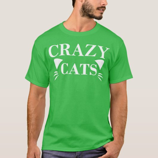 Crazy Cats retro T-shirt (Voorkant)