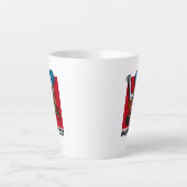 Crazy Chainsaw Clown Halloween bewerkbaar tekstjaa Latte Mok (Voorkant)