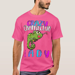 Crazy Chameleon Lady T-shirt