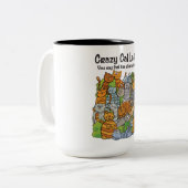 Crazy Chat Lady 2 Toned Mug (Devant gauche)