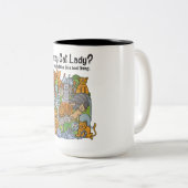 Crazy Chat Lady 2 Toned Mug (Devant droit)