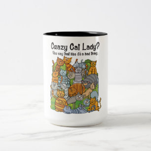 Crazy Chat Lady 2 Toned Mug