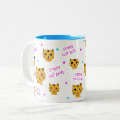 Crazy Chat Lady Funny Mug (Devant gauche)