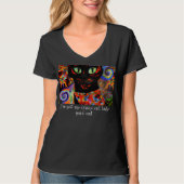 Crazy Chat Lady Halloween T-Shirt graphique (Devant)
