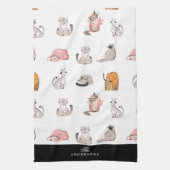 Crazy Chat serviette de cuisine personnalisée (Vertical)