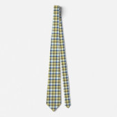 Crazy Check Pset Khaki en Navy Two-Sided Stropdas (Voorkant)