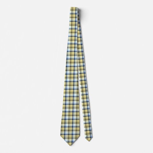 Crazy Check Pset Khaki en Navy Two-Sided Stropdas (Voorkant)