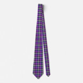 Crazy Check Pset Paars en Navy Two-Sided Stropdas (Voorkant)