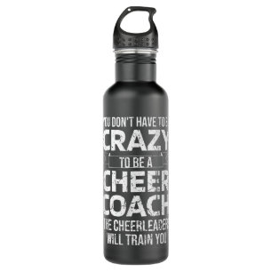 Crazy Cheer Coach Funny Sports Trainer Cheerleadin Waterfles