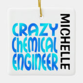 Crazy Chemical Engineer CUSTOM Keramisch Ornament (Voorkant)