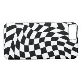 Crazy chessboard patroon zwart-wit tegels thema Case-Mate iPhone case (Achterkant (Horizontaal))