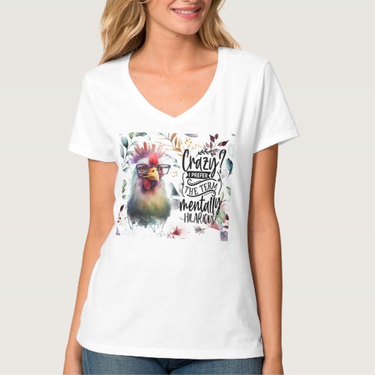 Crazy Chick T-shirt (Voorkant)