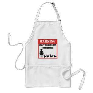 Crazy Chicken Lady Apron Standaard Schort