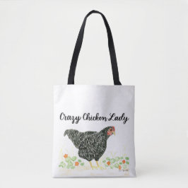 Crazy Chicken Lady Canvas tas, Chicken Tas