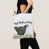 Crazy Chicken Lady Canvas tas, Chicken Tas (Dichtbij)