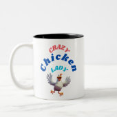 Crazy Chicken Lady Coffee Mok - Leuk en functionee (Links)