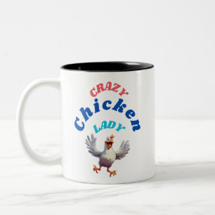 Crazy Chicken Lady Coffee Mok - Leuk en functionee