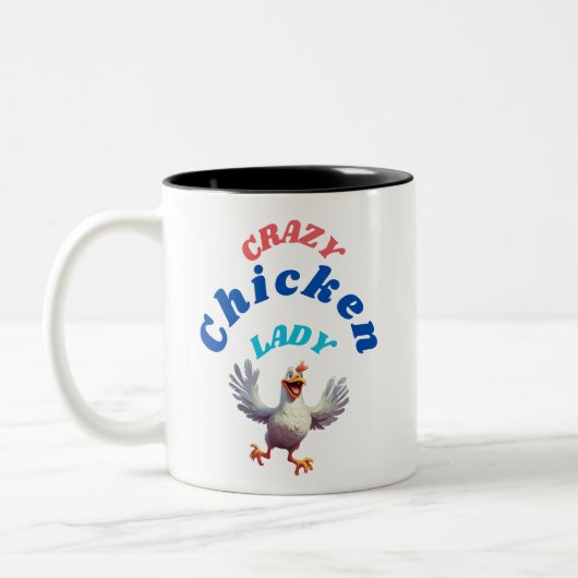 Crazy Chicken Lady Coffee Mok - Leuk en functionee (Links)