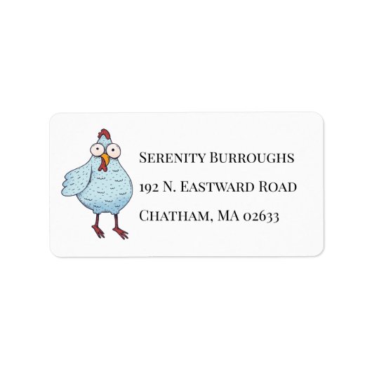 Crazy Chicken Lady Funny Hen Haan Haan Boerderij L Etiket (Voorkant)