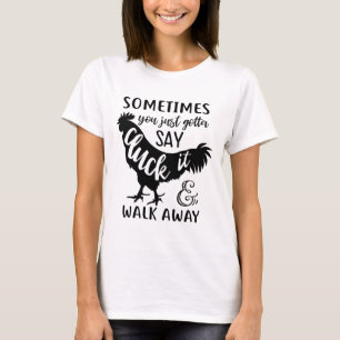 Crazy Chicken Lady Gift Farmer Country Boerderij D T-shirt