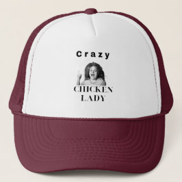 Crazy Chicken Lady, kippen, humor, grappig Trucker Pet