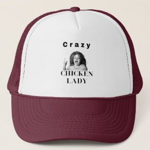 Crazy Chicken Lady, kippen, humor, grappig Trucker Pet