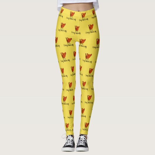 Crazy chicken Lady Leggings (Voorkant)