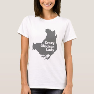 Crazy Chicken Lady Pecking donkergrijs T-shirt