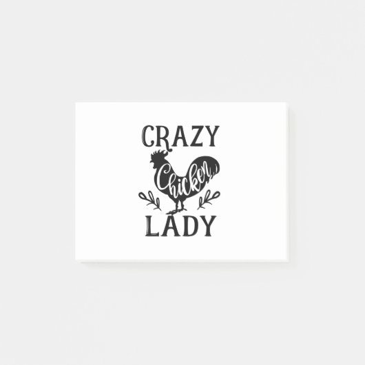 Crazy Chicken Lady Post-it® Notes (Voorkant)