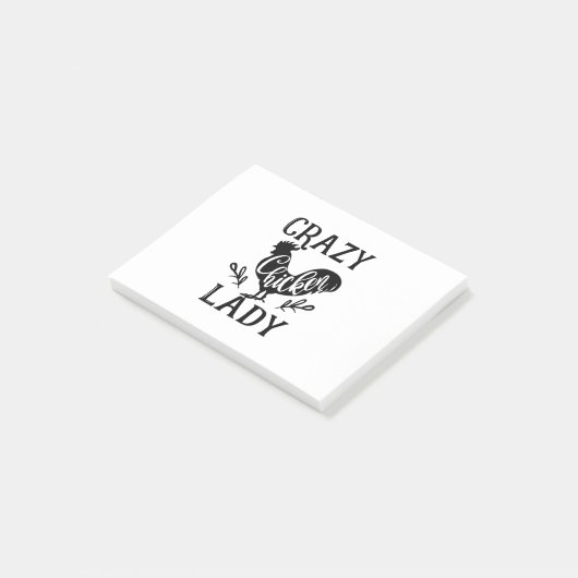 Crazy Chicken Lady Post-it® Notes (Schuin)