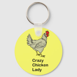 Crazy Chicken Lady Sleutelhanger