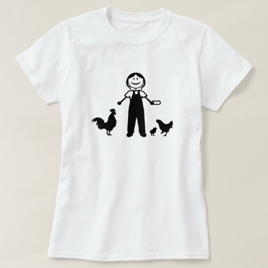 Crazy Chicken Lady T-shirt (Design voorkant)