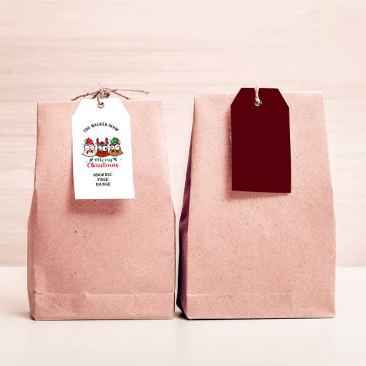 Crazy Chicken Merry Christmas Egg Carton Cadeaulabel