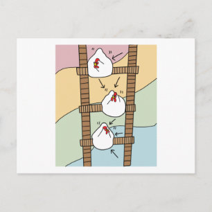 Crazy Chickens Funny Chicken Briefkaart